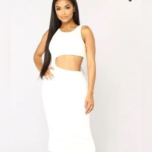 Fashion Nova Side Cut Out Midi Dress